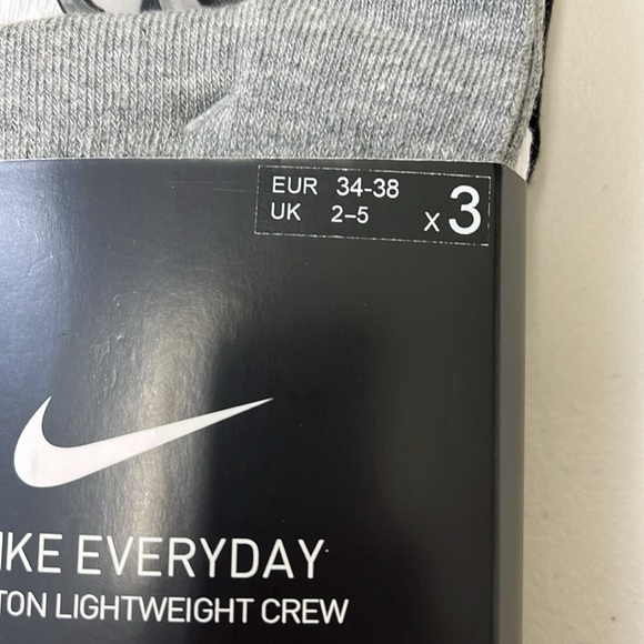 Nike Every Day. Cotton Socks 3 pair Size S Adult Unisex MWT - Picture 4 of 5